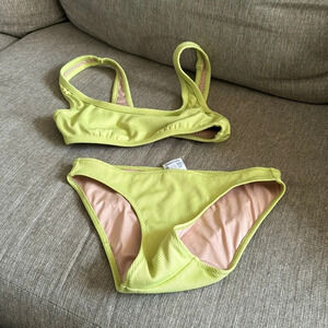 Madewell line green xxs bikini second wave